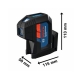 Nivel laser de puntos bosch gpl 3 g + estuche + pila 1,5v lr6 aa