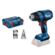 Decapador por aire caliente bosch ghg 18v-50 professional + l-boxx 136 + boquillas