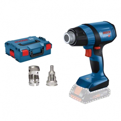 Decapador por aire caliente bosch ghg 18v-50 professional + l-boxx 136 + boquillas