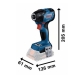 Atornillador de impacto a bateria bosch gdr 18v-210 c + 2 procore18v 4ah + gal 18v-40 + l-boxx 136 + gcy 42