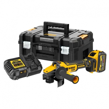 Amoladora bateria dewalt dcg409t1-qw 18v 125mm + maletin + cargador + accesorios