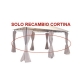 Cortina recambio para pergola metal 1,84x1,84-2,28m 6 unidades