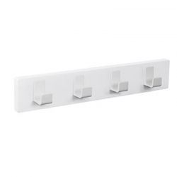 Percha pared nesu 4 ganchos blancos madera blanca 5,2cm