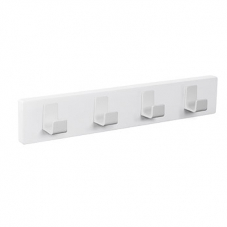 Percha pared nesu 4 ganchos blancos madera blanca 5,2cm