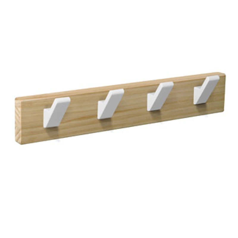 ⇒ Percha pared nesu 4 ganchos blancos madera natural 5,8cm ▷ Precio. ▷  Comprar con los Mejores Precios. Ofertas online