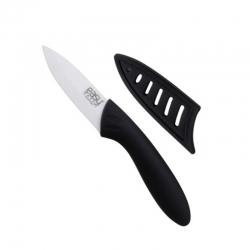 Cuchillo ceramico con funda negro 7,5cm