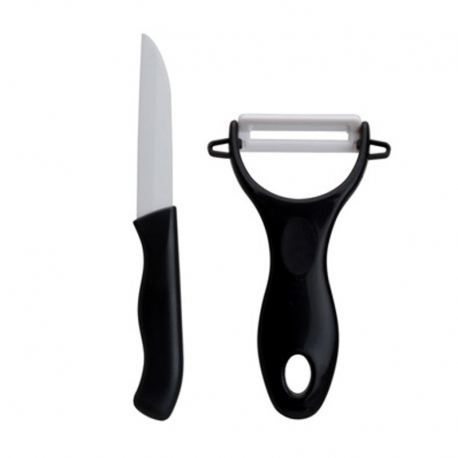 Set cuchillo + pelador ceramico