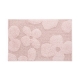 Alfombra baño algodon flores rosa 45x70cm