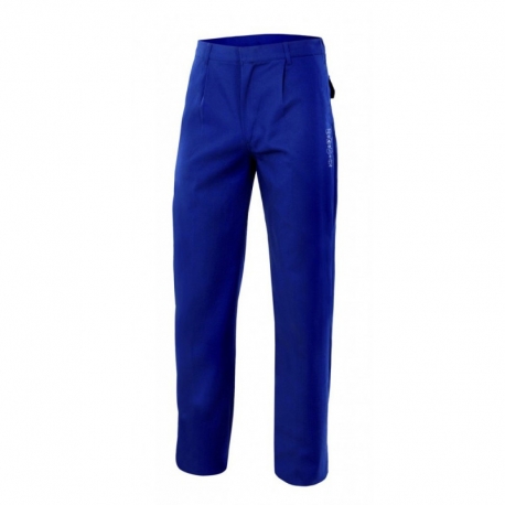 Pantalon ignifugo velilla algodon azul talla m