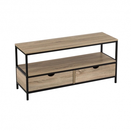 Mueble tv con 2 cajones mdf / metal 120 x 39 x 57 cm