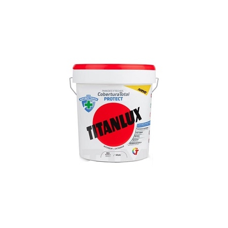 Pintura plastica titan antibacterias blanco 4 l