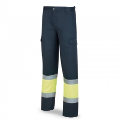Pantalon alta visibilidad marca 388-pf amarillo-azul marino talla 42