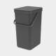 Cubo de reciclaje brabantia sort and go gris 16 l