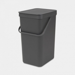 Cubo de reciclaje brabantia sort and go gris 16 l