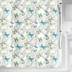 Cortina de baño spirella poliester mariposas 180x200cm