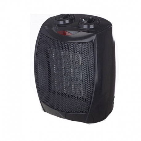 Termoventilador vertical box plus ceramico antivuelco negro 750-1500w