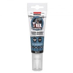 Adhesivo montaje sellador soudal t-rex cristal transparente 125ml