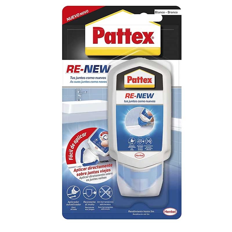 Pattex silicona antimoho e impermeable 280 ml baño cocina,duradera,resiste  agua