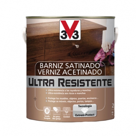 Barniz interior v33 ultra resistente satinado 250ml caoba