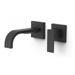 Monomando lavabo tres exclusive cuadro empotrado 180mm negro mate 00630021nm