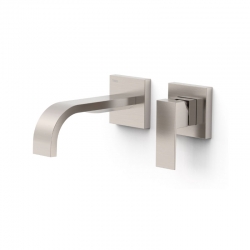 Monomando lavabo tres exclusive cuadro empotrado 180mm acero 00630001ac