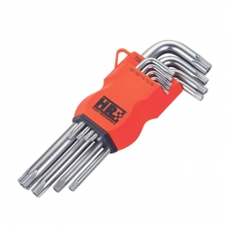 Juego llave 9 piezas torx hr inviolable larga