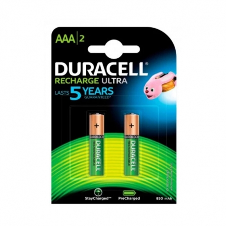 Pila recargable duracell ultra aaa 850 mah 2 unidades