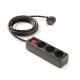 Base multiple eco con interruptor famatel negra 3 tomas 1,5m