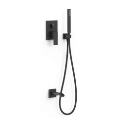 Comprar Kit empotrado de ducha/bañera monomando negro mate 3 vías online