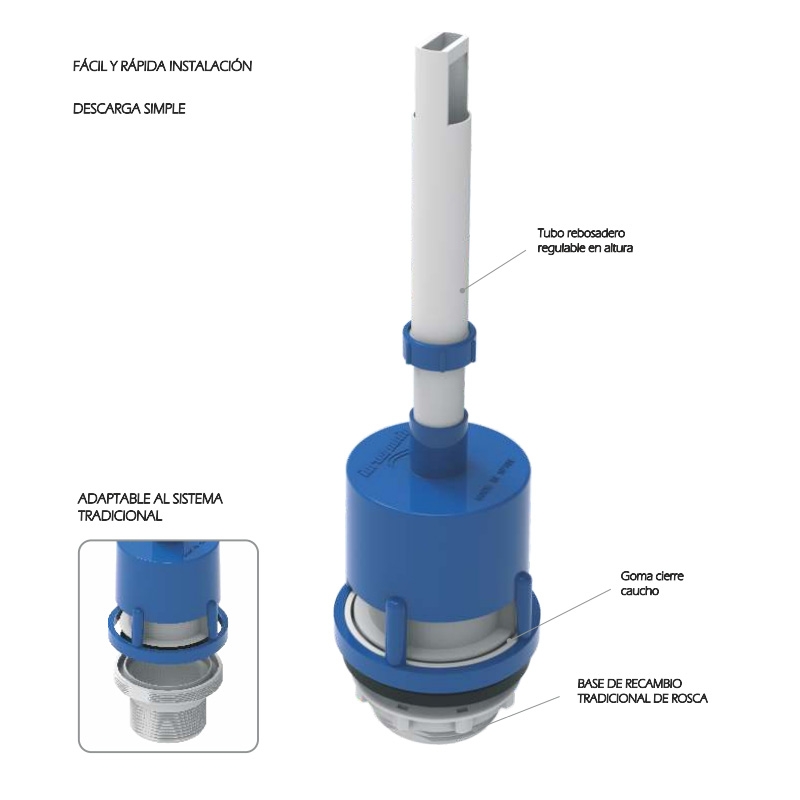 Descargador cisterna universal