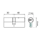 Cilindro seguridad micel 13178 cs1 l15 laton 30x40mm