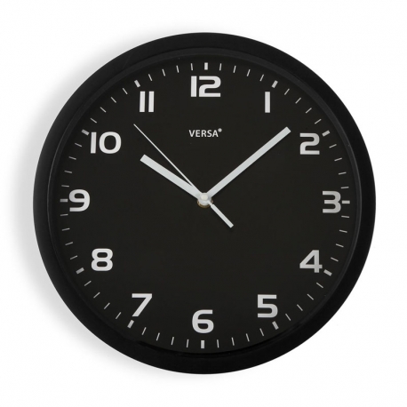 Reloj de cocina versa plastico negro-blanco 30,5x4,3x30,5cm