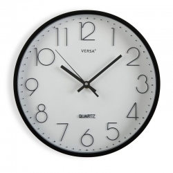 Reloj de cocina versa plastico blanco-negro 30x4x30cm