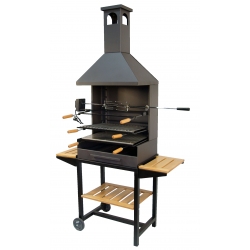 Barbacoa carbon con ruedas imex el zorro 71555