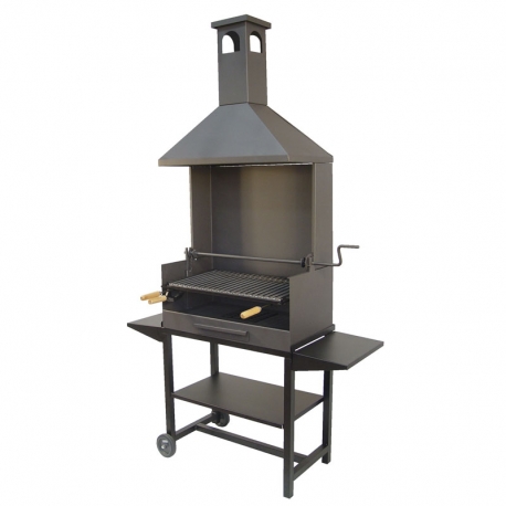 Barbacoa carbon con ruedas imex el zorro 71530 61x40x217 cm