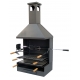 Barbacoa cajon chimenea 135x61x40 cm con parrilla y plancha 71556