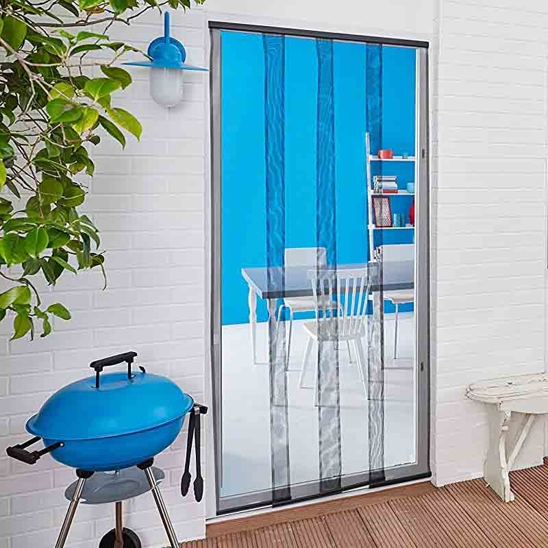 ⇒ Mosquitera para puerta tesa cortina standard negra 2,2x0,95m