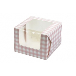 Caja cupcake 10x10x7,5cm/1cavid 90082-blanca