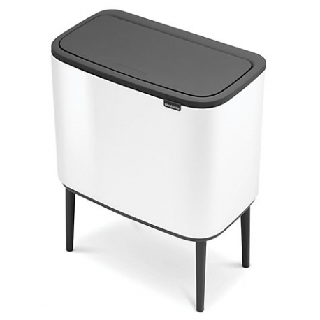 Brabantia Cubo táctil de cocina de 30 L con tapa extraíble, suave al tacto,  fácil de limpiar y bolsas de basura gratis