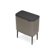 Cubo brabantia bo touch bin platinum 11+23 l