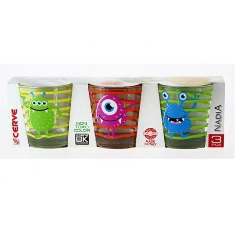 Vaso de agua 3 unidades 25 cl monster