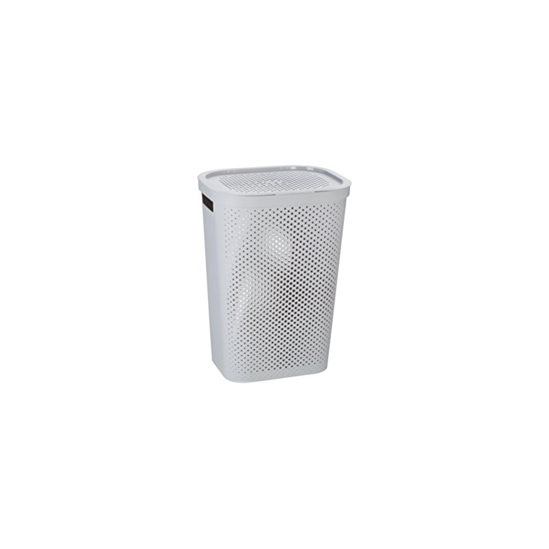 Curver Infinity 247598 - Cesta para ropa sucia reciclada, color gris, 40  litros