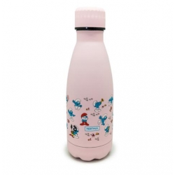 Botella termo inox nerthus 350 ml pitufos rosa