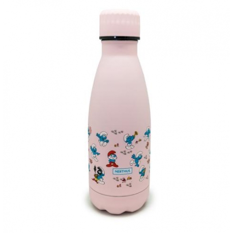 Botella termo inox nerthus 350 ml pitufos rosa