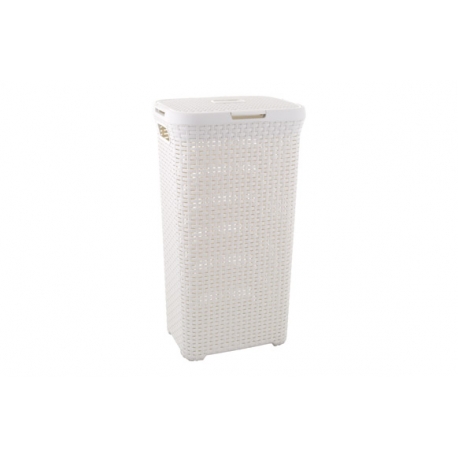 Cesto ropa sucia con tapa natural style 40l blanco