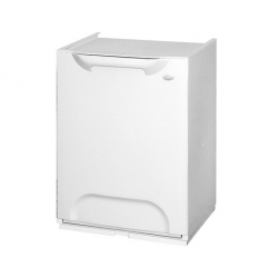 Cubo de reciclaje individual modular apilable blanco