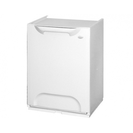 Cubo de reciclaje individual modular apilable blanco