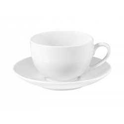 Taza cafe con plato porcelana sweden blanco 10 cl