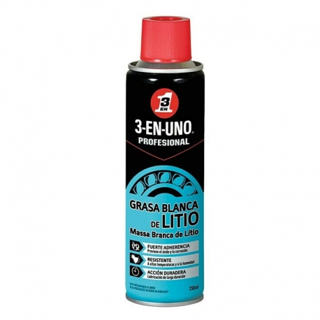 Grasa blanca de litio spray 3 en 1 250 ml