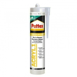 Sellador acrilico juntas pattex acryl 1 300 ml gris